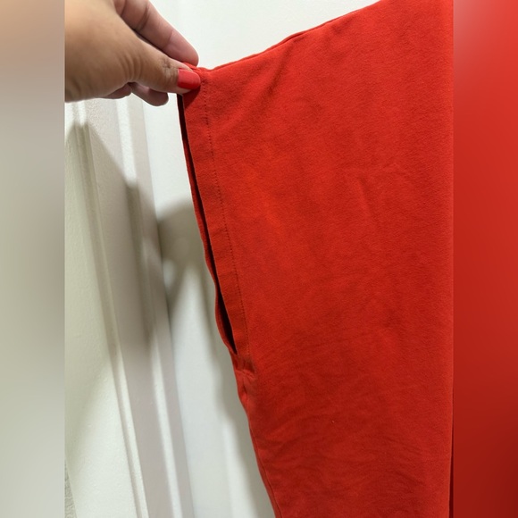 Eileen Fisher Women's Vibrant Red Orange Organic Cotton Spandex Shirt Size 1X - Picture 4 of 7